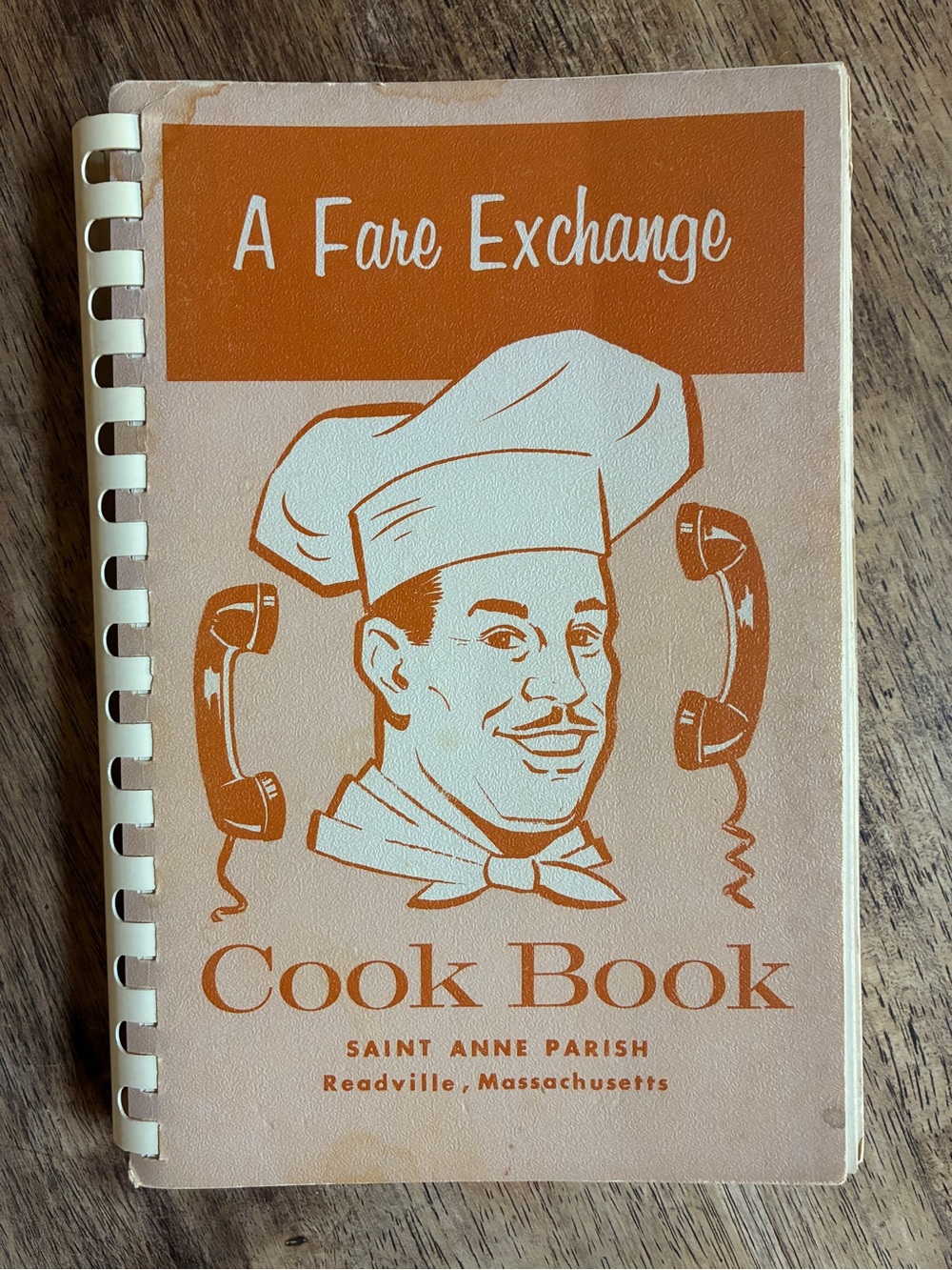 VTG Spiral Bound 1960’s Church Cook Book Saint Anne Parish Readville MA Retro